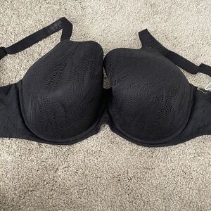 NWT Bare Necessities bare t-shirt bra, black textured 34I